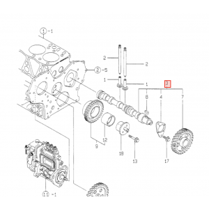 Распредвал Yanmar 3TNE88