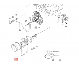 Масляный фильтр Yanmar 3TNE88