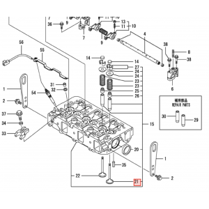 Клапан впускной Yanmar 3TNV88 