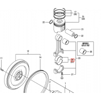 Вкладыши шатунные Yanmar 3TNV88 