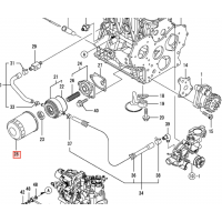 Масляный фильтр Yanmar 3TNV88 