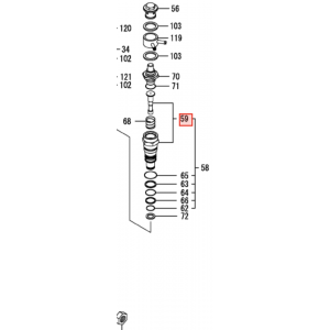 Плунжерная пара Yanmar 3TNV88 