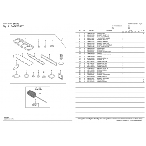 Комплект прокладок Yanmar 4TNE98 (729903-92760)