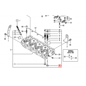 Клапан впускной Yanmar 4TNE98 