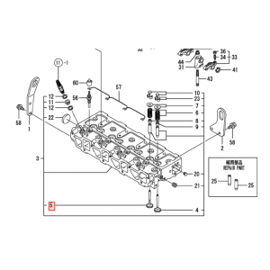 Клапан выпускной Yanmar 4TNE98 (129900-11110)