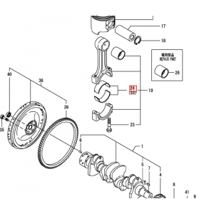 Вкладыши шатунные Yanmar 4TNE98 