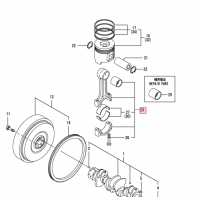 Шатун в сборе Yanmar 4TNV88 