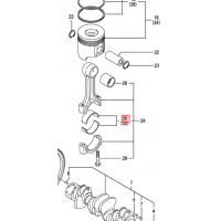 Вкладыши шатунные Yanmar 4TNV98T 