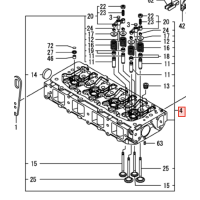 ГБЦ Yanmar 4TNV84T 