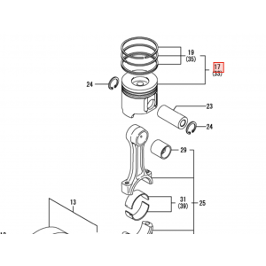 Поршень Yanmar 4TNV84T